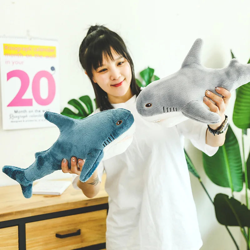 45/60cm Hot Shark Plush Toy - Soft Stuffed Animal Shark Pillow for Kids, Reading Cushion, Baby Comfort Doll, Perfect Birthday Gift for Boys & Girls - Great for Bedtime, Nursery Decor, and Playtime Cuddles