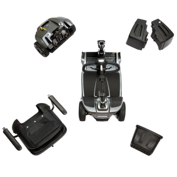Pride Revo 2.0 4 Wheel Mobility Scooter S67 - Lightweight Electric Scooter for Adults & Seniors - Indoor & Outdoor Use for Shopping, Travel & Daily Mobility