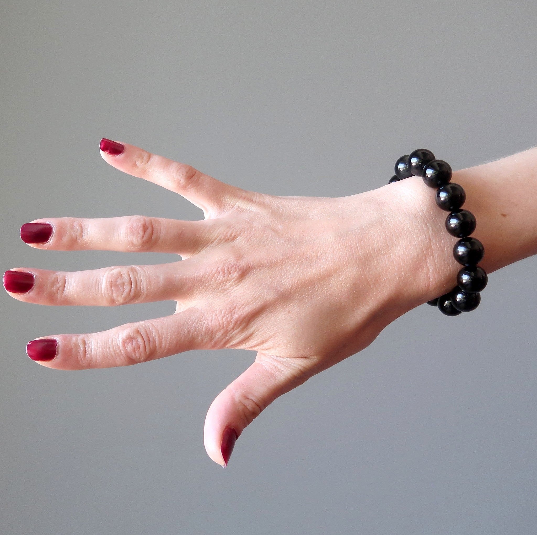Black Obsidian Bracelet for Protection & Positive Energy - Spiritual Healing Jewelry for Stress Relief, Meditation & Chakra Balancing - Perfect for Yoga, Reiki & Daily Wear