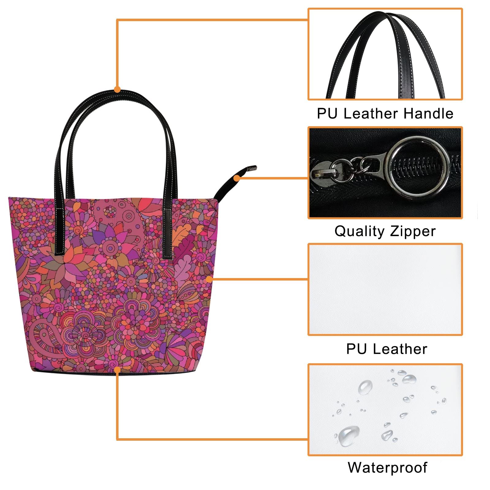 Premium Leather Tote Bag for Women - Stylish Crossbody Handbag with Adjustable Strap - Perfect for Work, Travel & Everyday Use