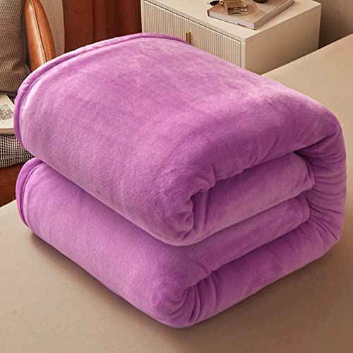 Premium Double-Sided Fleece Blanket - Ultra Soft Fluffy Warm Cozy Bed Blanket & Lightweight Throw - 150x200cm All-Season Blanket for Bed, Sofa, Travel (Gray) - Perfect for Winter Nights, Movie Time & Camping