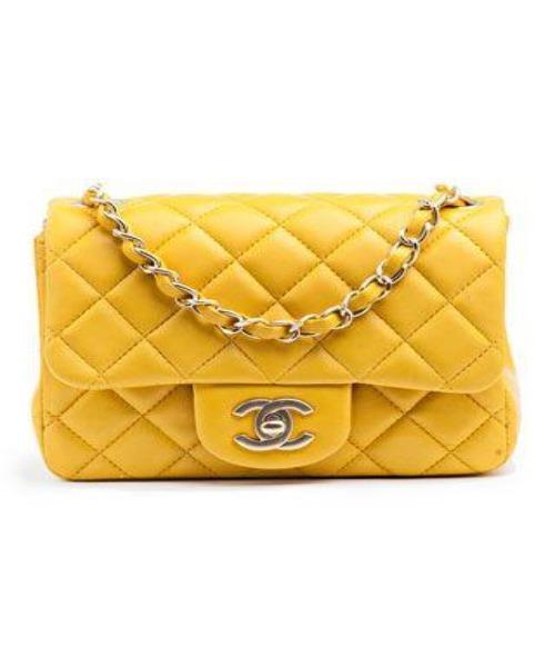 Chanel Mini Flap Bag in Yellow - Luxury Crossbody Bag for Women | Perfect for Parties, Dates & Everyday Use