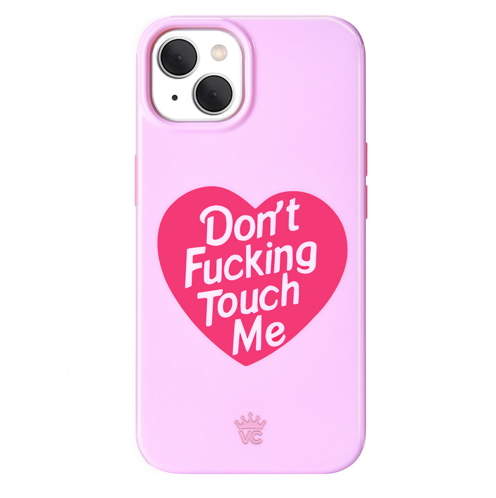 Don't Touch Me iPhone Case - Funny Protective Cover for iPhone 12/13/14/15 Pro Max - Perfect for Office, School & Everyday Use