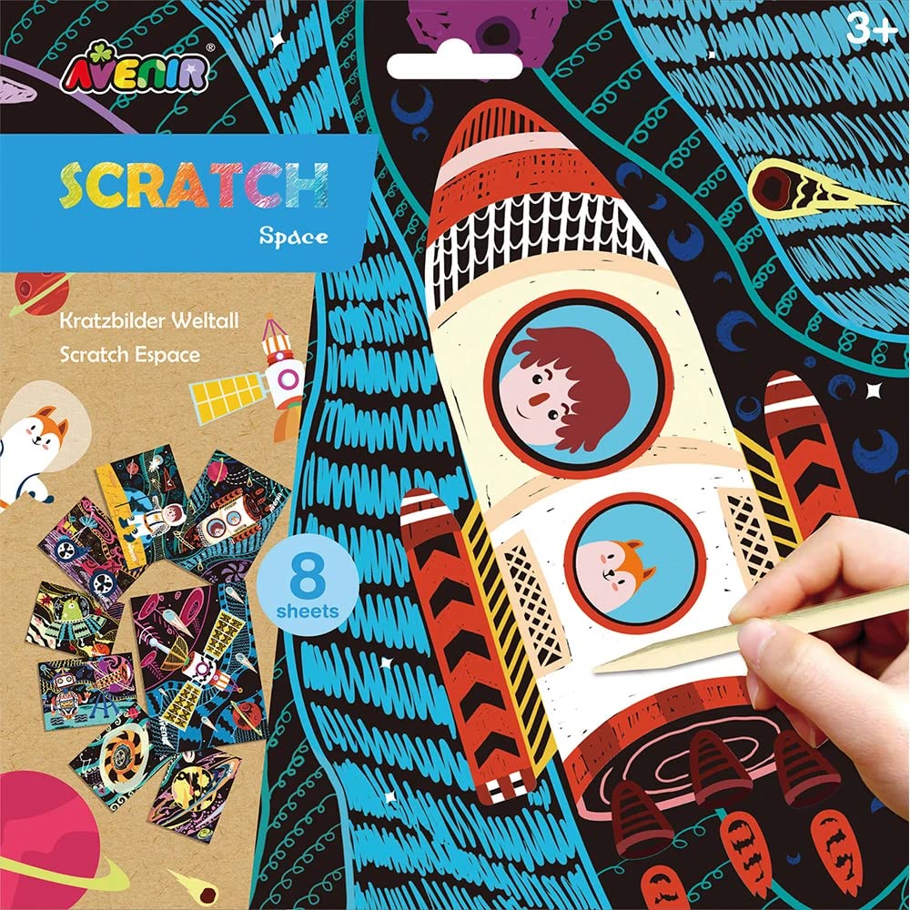 Avenir CH191678 Scratch Space Notebook - Colorful Spiral Bound Notepad for Journaling, Sketching & Note Taking - Perfect for Students, Artists & Office Use