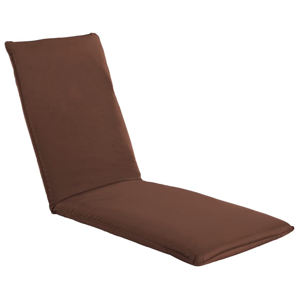 CHARMMA Foldable Sun Lounger with Oxford Fabric - Portable Outdoor Recliner for Beach, Pool, Patio & Backyard - Comfortable Brown Lounge Chair