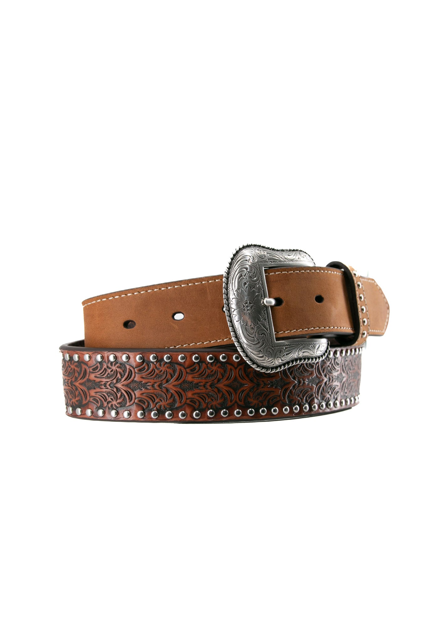 Nocona Genuine Western Leather Cowboy Belt with Embossed Design - Perfect for Rodeo, Country Music Festivals & Western Fashion Outfits