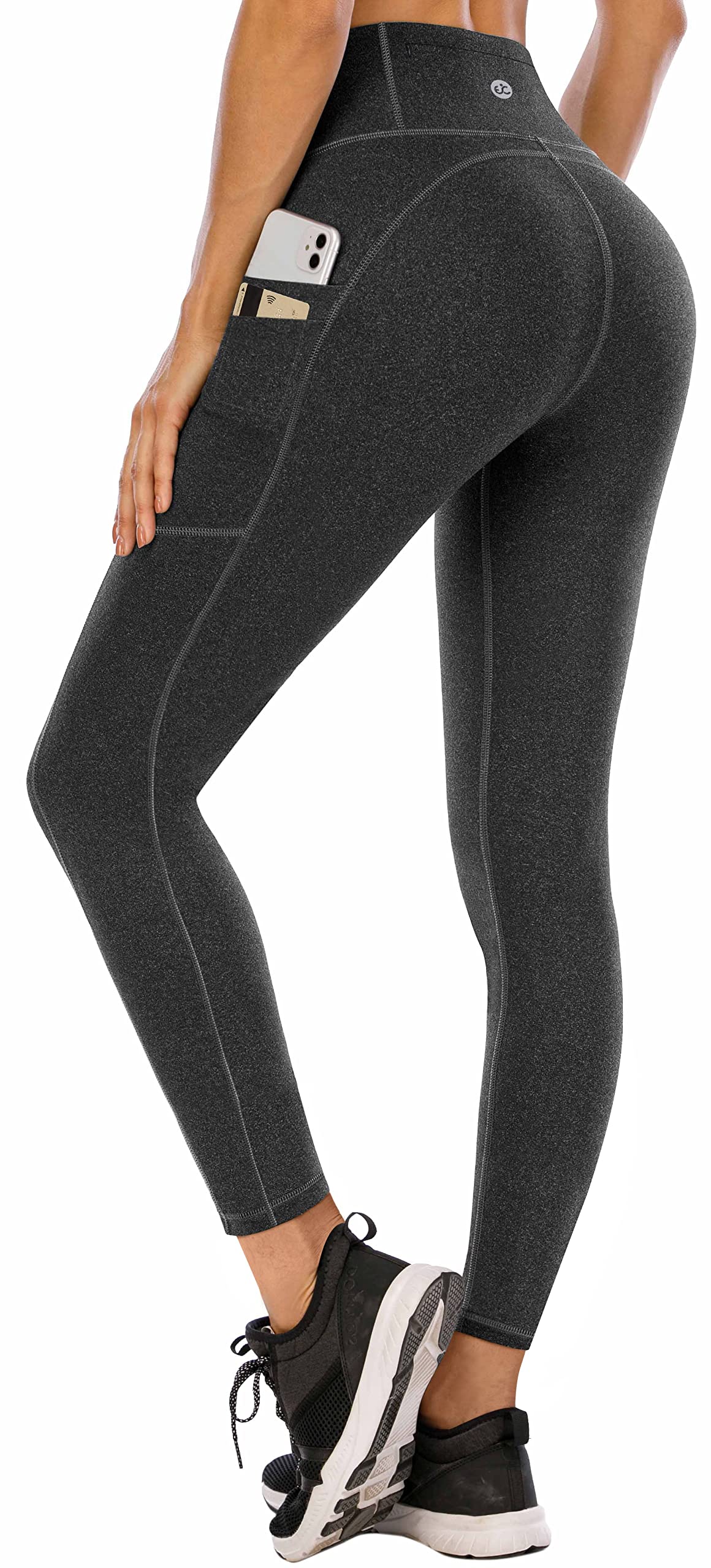 Ewedoos High Waisted Yoga Pants with Pockets for Women - Tummy Control Workout Leggings, Comfortable Gym & Running Pants for Yoga, Pilates & Everyday Wear