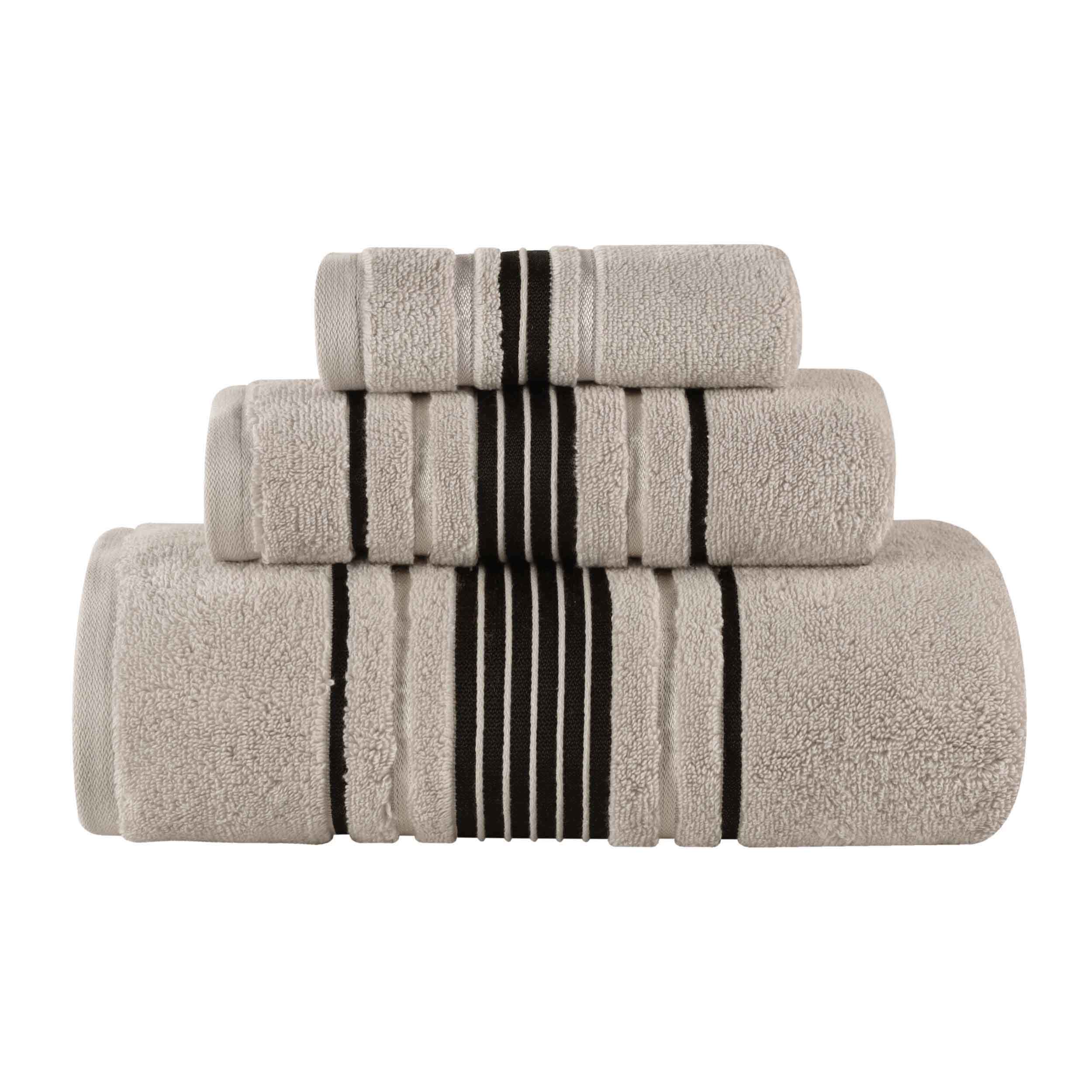 Premium 3-Piece Zero Twist Cotton Towel Set with Elegant Floral Design - Ultra Soft & Absorbent Bath Towels for Spa, Guest Bathroom & Luxury Home Decor