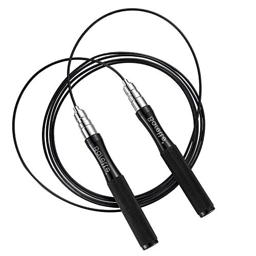 Premium Speed Jump Rope with Ball Bearing - Adjustable Skipping Rope for Men, Women & Kids - 10ft Steel Wire Cable with Aluminum Self-Locking Grip - Ideal for Fitness Training, Cardio Workouts & Home Exercise
