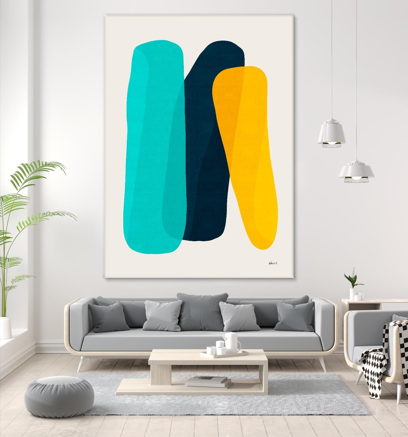Abstract V1 Wall Art - Modern Canvas Painting for Home & Office Decor - Perfect for Living Room, Bedroom, and Workspace Aesthetic Enhancement