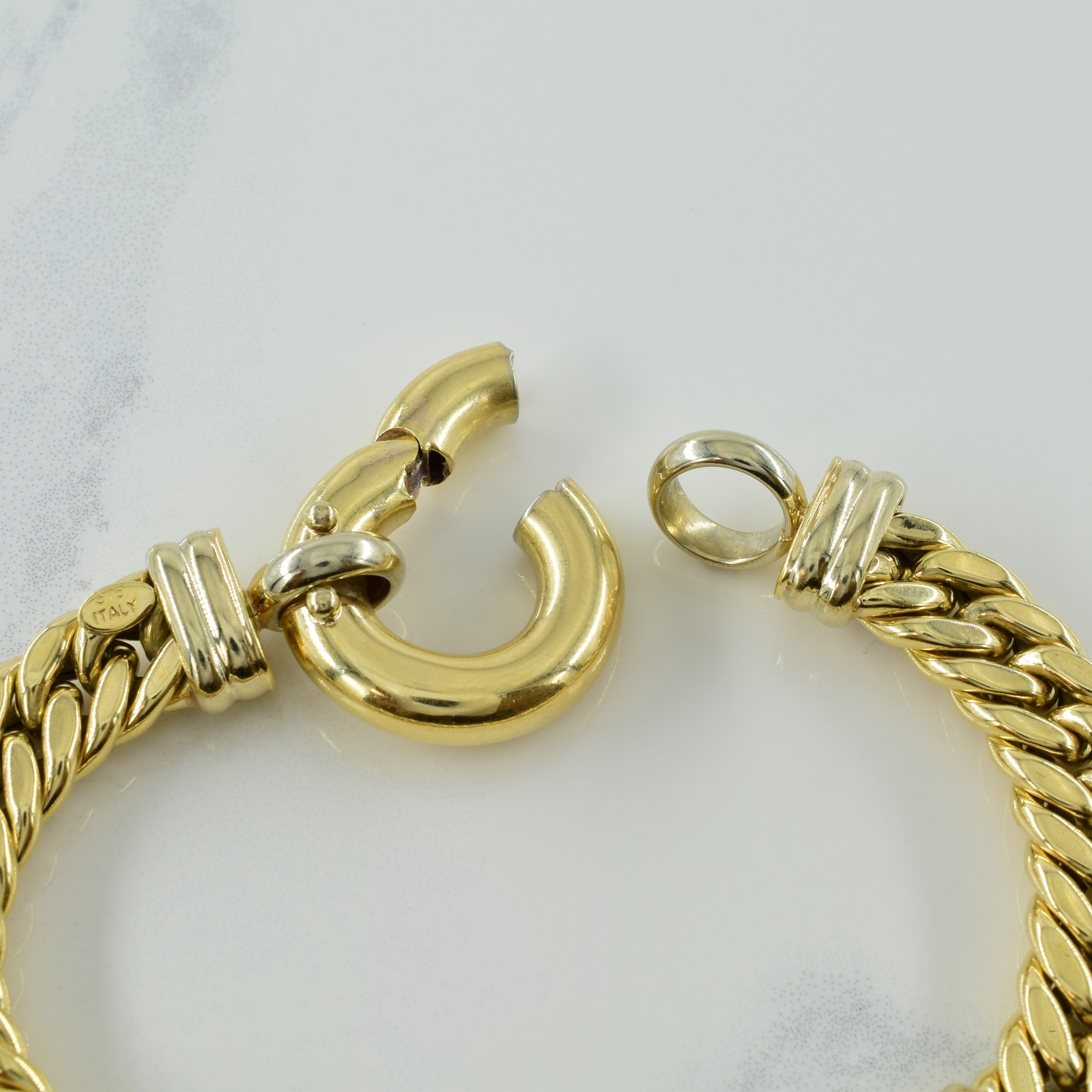 9K Yellow Gold Curb Link Bracelet for Women - 7.5 Inch Adjustable Luxury Chain Bracelet | Perfect for Everyday Wear, Gifts & Special Occasions