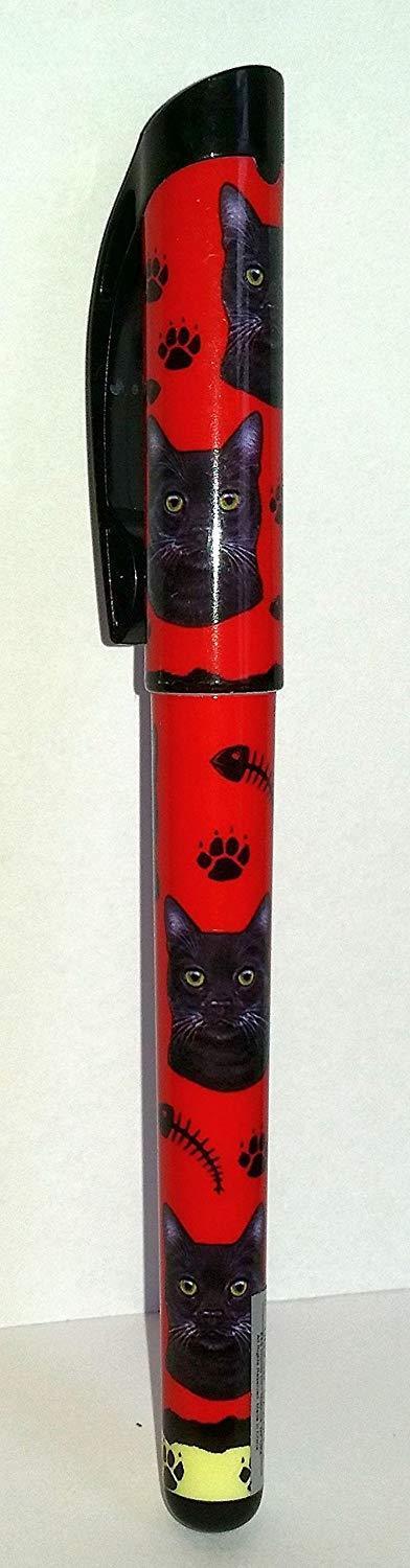 Premium Black Cat Gel Pens - Smooth Writing 0.5mm Fine Point - Pack of 12 - Perfect for Journaling, Note Taking & Gift Giving