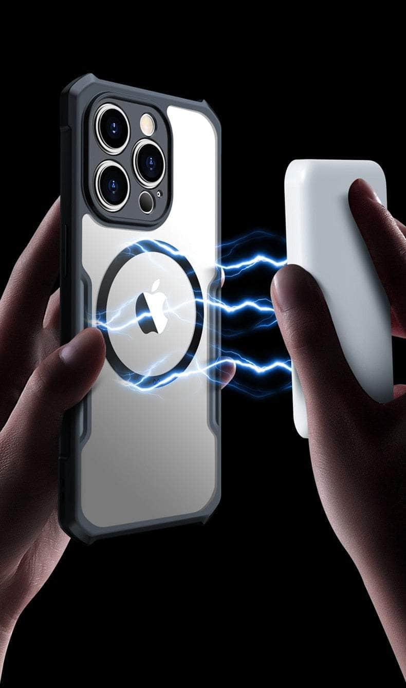 Xundd Magnetic Shockproof Case for iPhone 14 - Ultra Slim Airbag Protection | Perfect for Outdoor Activities, Travel & Daily Use