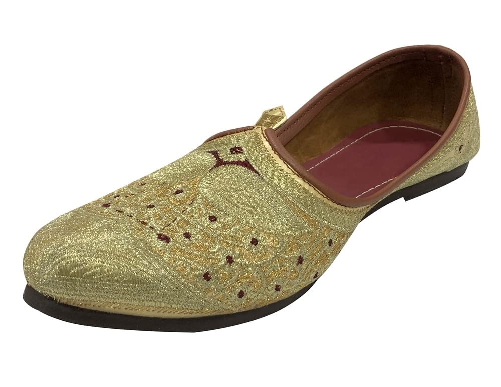 Traditional Indian Mojari Jutti Shoes for Men - Punjabi Sherwani Ethnic Footwear | Handcrafted Leather Slip-Ons for Weddings, Festivals & Cultural Events