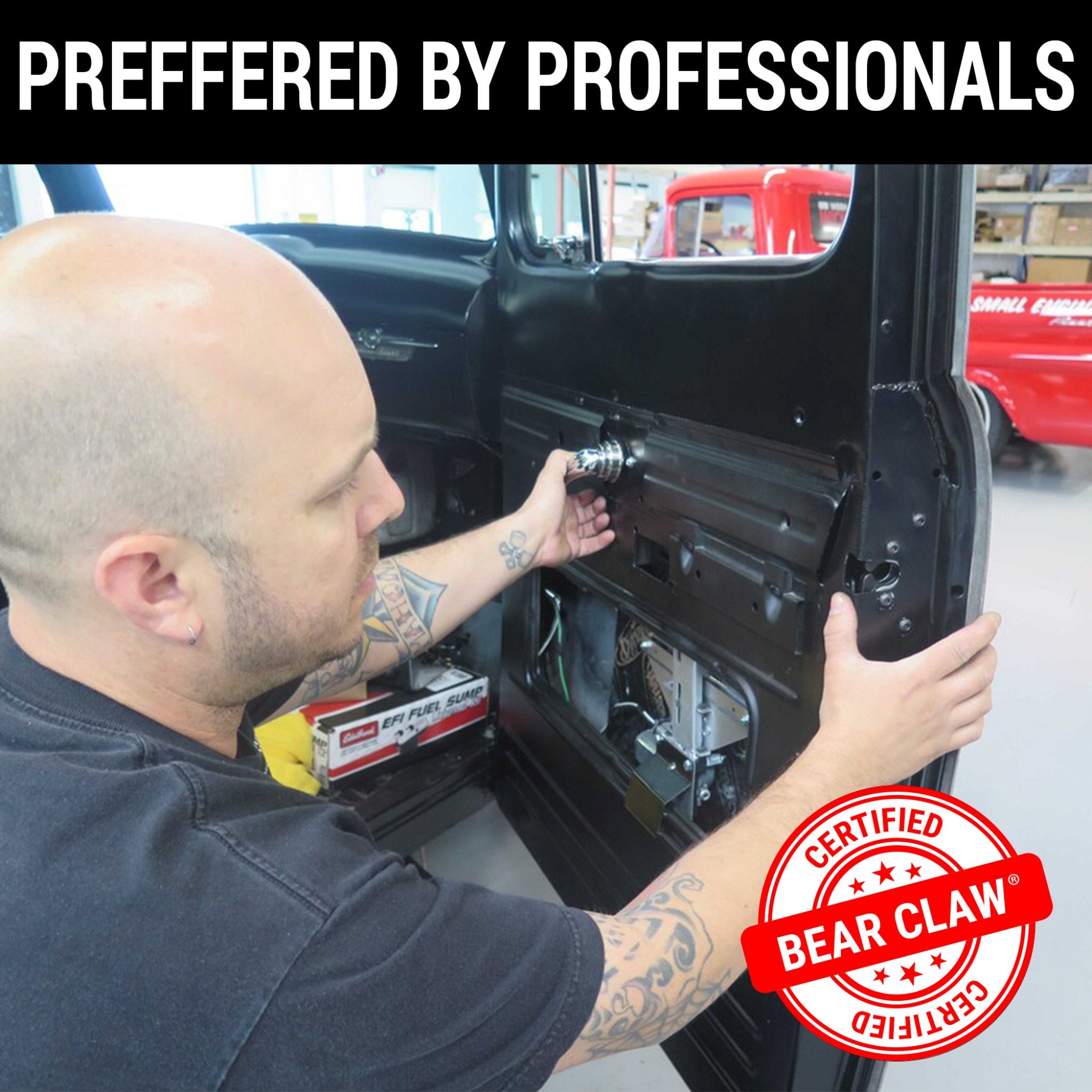 1904 Cadillac Model B Shaved Door Kit with Small Power Bear Claw Locking Latch Bolt - Easy Installation for Classic Car Restoration & Custom Builds