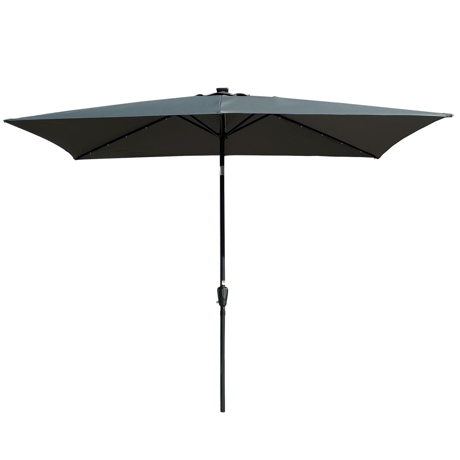 Offset Patio Umbrella with Solar Lights - Windproof & Rustproof Cantilever Outdoor Umbrella for Backyard, Garden, Deck, Picnic - Perfect for Shade and Relaxation