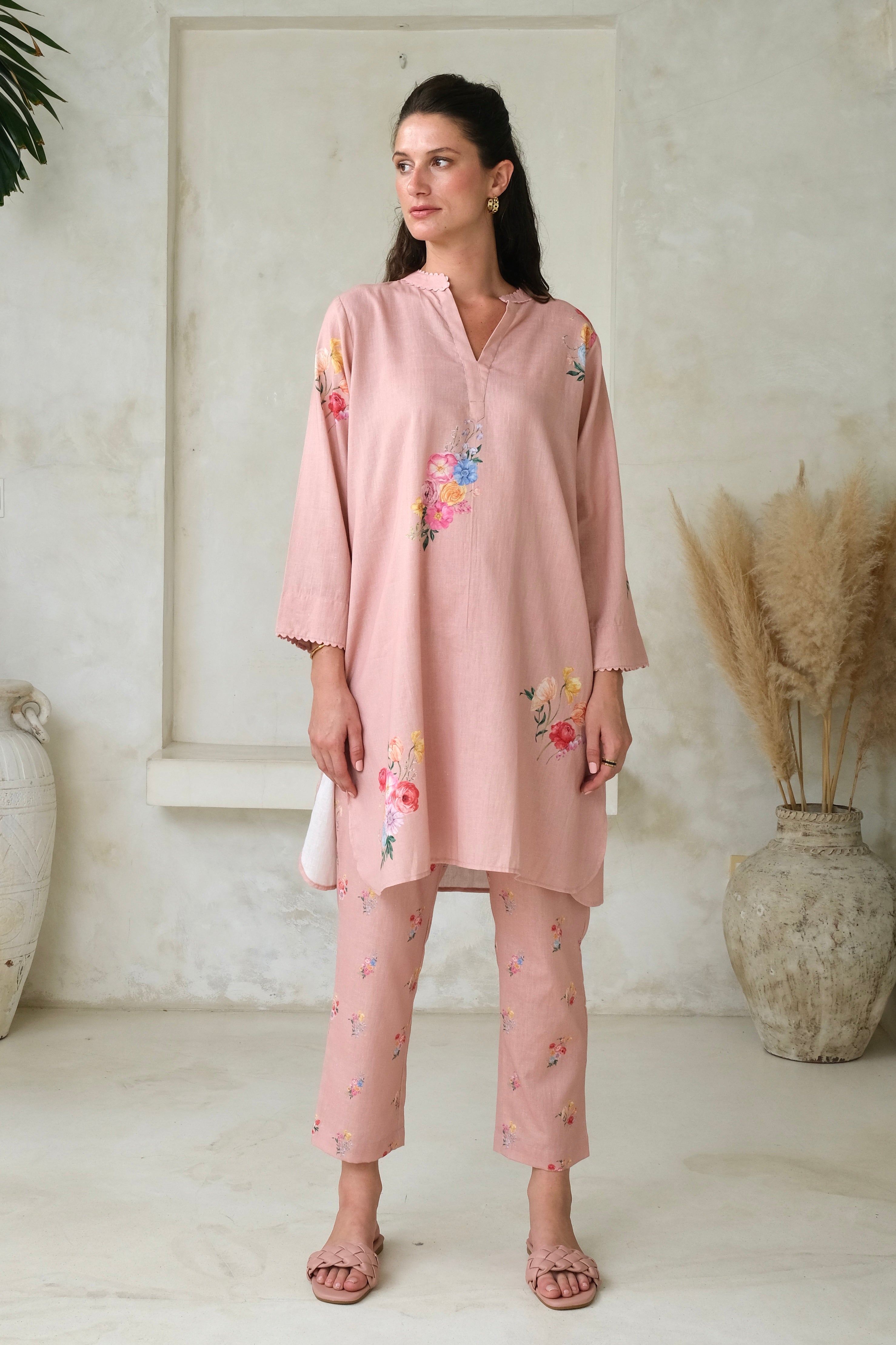 Rosita Tunic Women's Floral Print Casual Blouse - Perfect for Work, Date Night & Summer Outfits