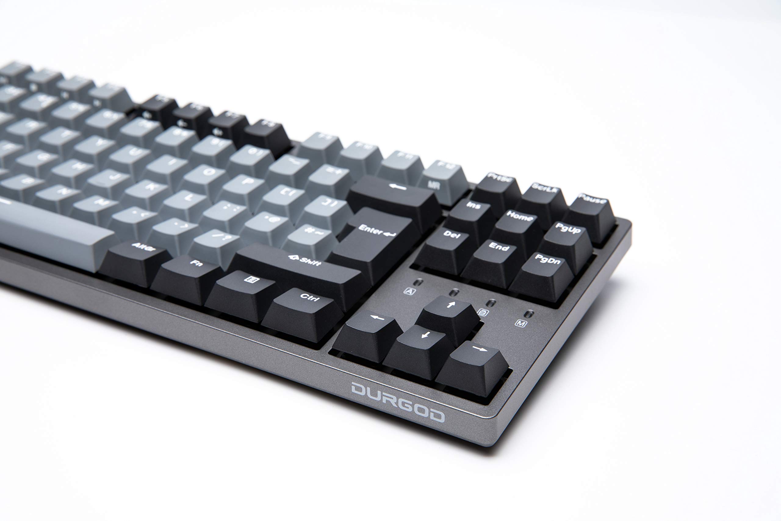 DURGOD Taurus K320 TKL 88-Key Mechanical Gaming Keyboard with Double Shot PBT Keycaps, USB Type-C, Cherry MX Blue Switches - Compact Design for PC, Mac, Gaming & Office (Space Grey, ISO UK Layout)