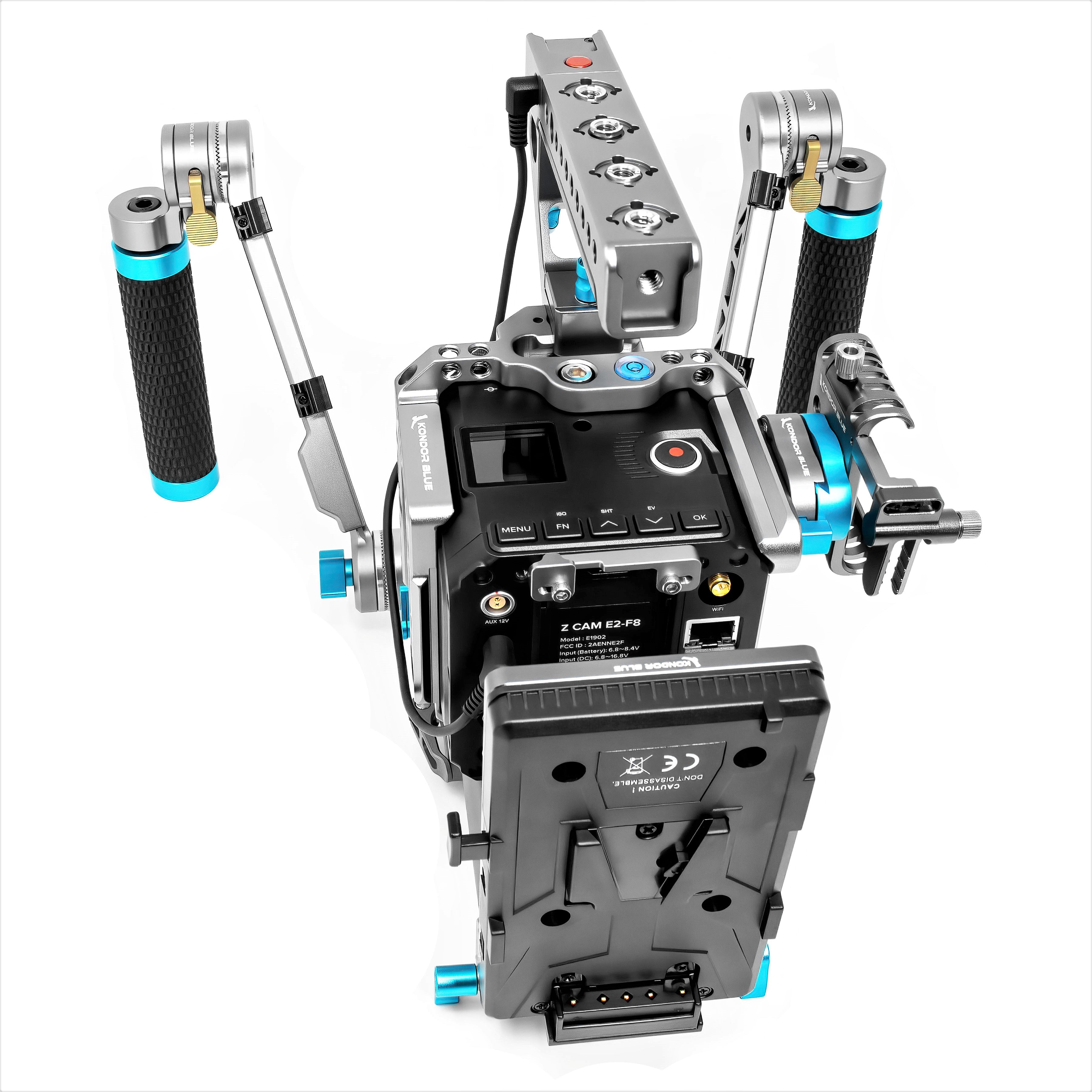 Kondor Blue Z Cam E2 Flagship Ultimate Rig (M4/S6/F6/F8) - Space Gray | Professional Camera Rig for Filmmaking & Videography | Perfect for Studio, Documentary & Outdoor Shooting