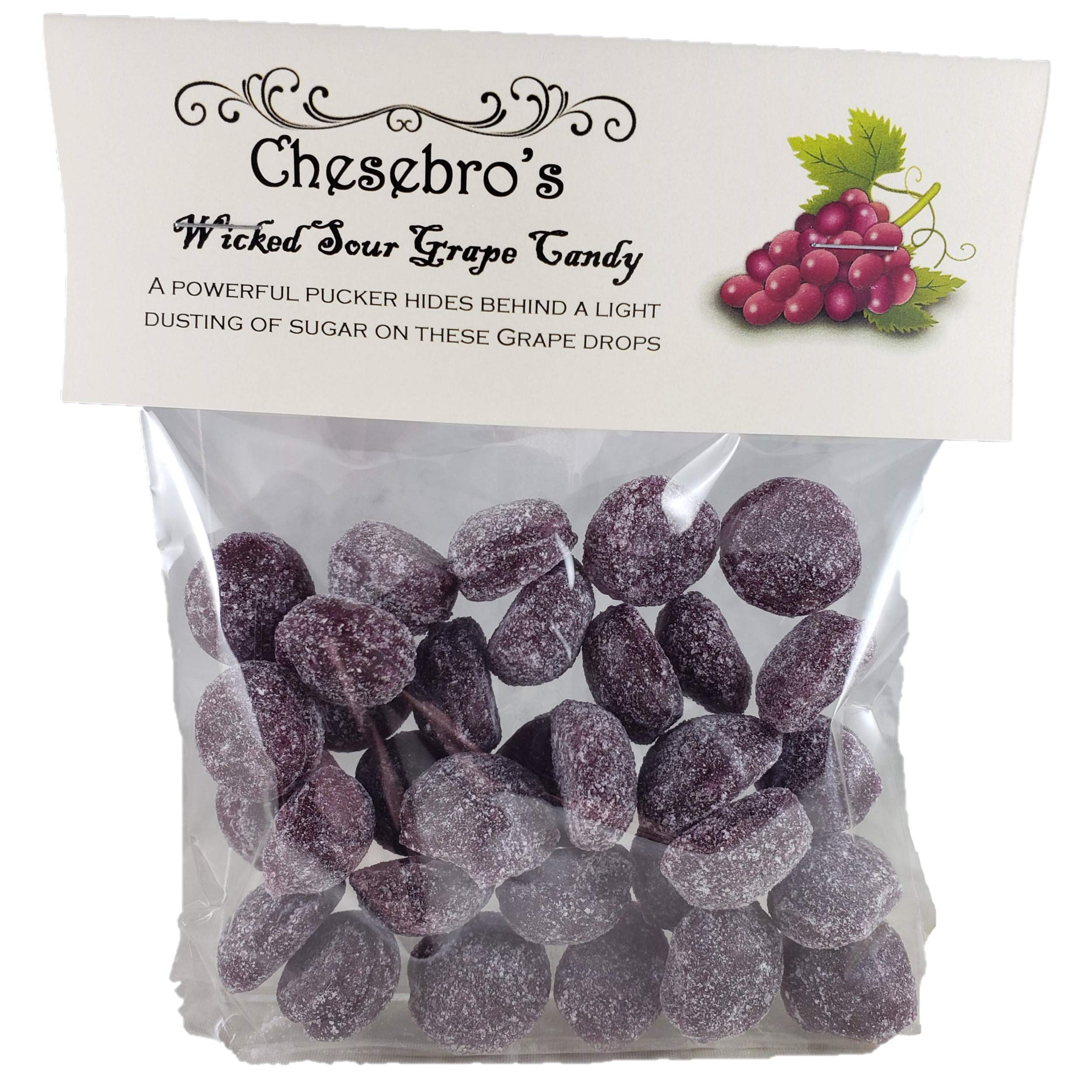 Sour Grape Hard Candy Drops - 3 Pack (4.5 oz Each) - Intense Tart Flavor for Parties, Gifts & Snacking - Bulk Candy for Halloween, Christmas & Office Treats