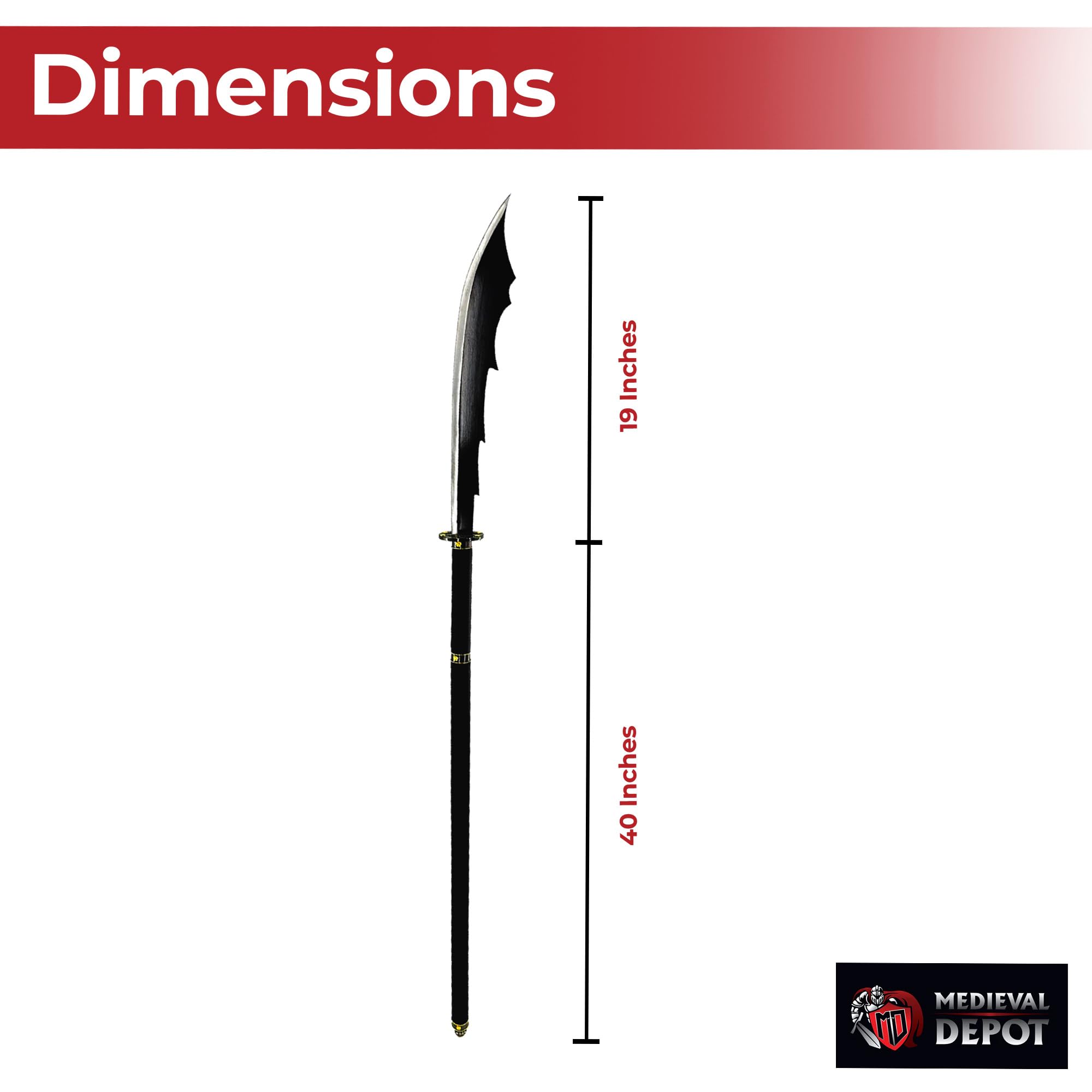 Black Dragon Naginata - 63.5