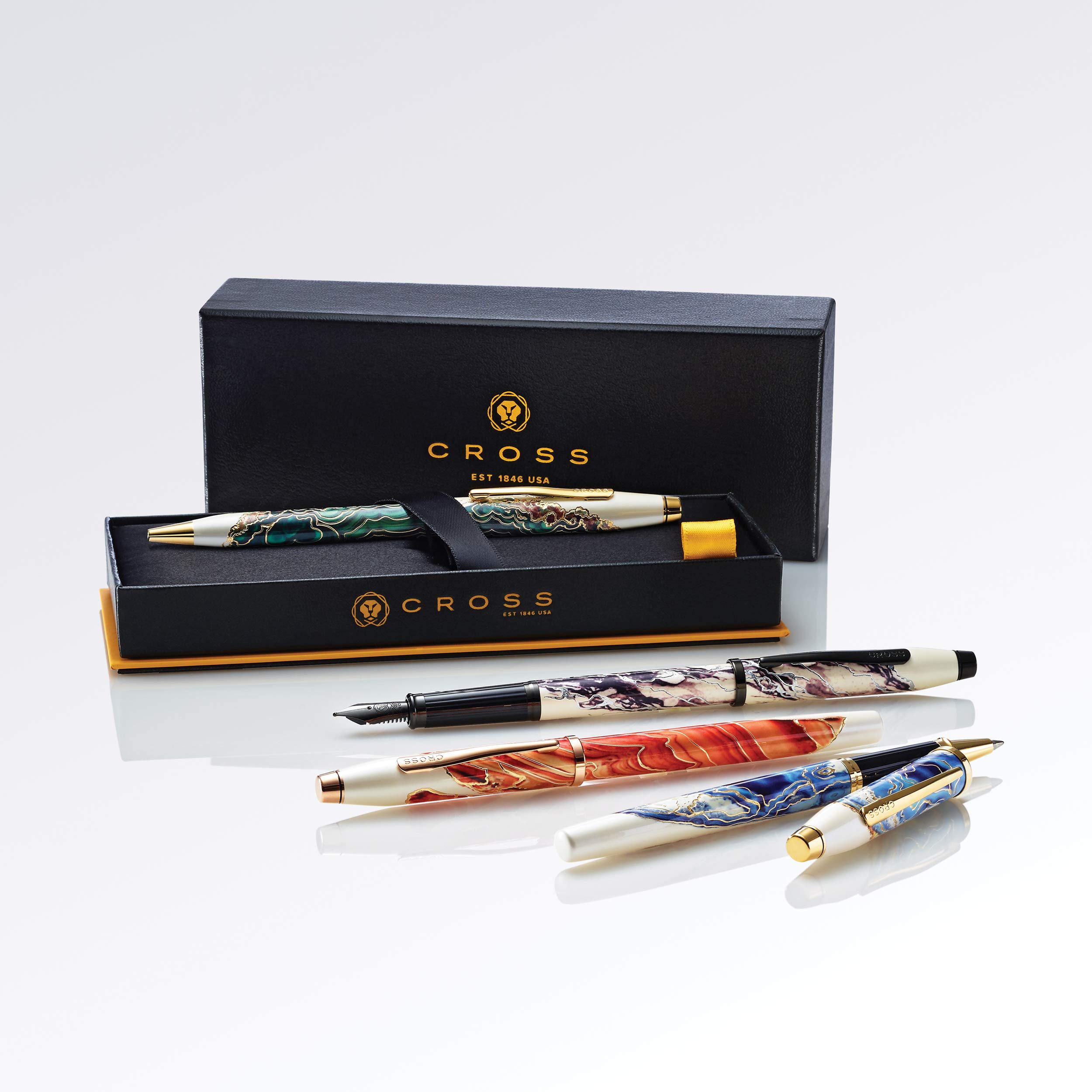 Premium Refillable Fountain Pen with Medium Nib - Cross Wanderlust Malta Collection - Elegant Writing Instrument for Journaling, Calligraphy & Gift Giving