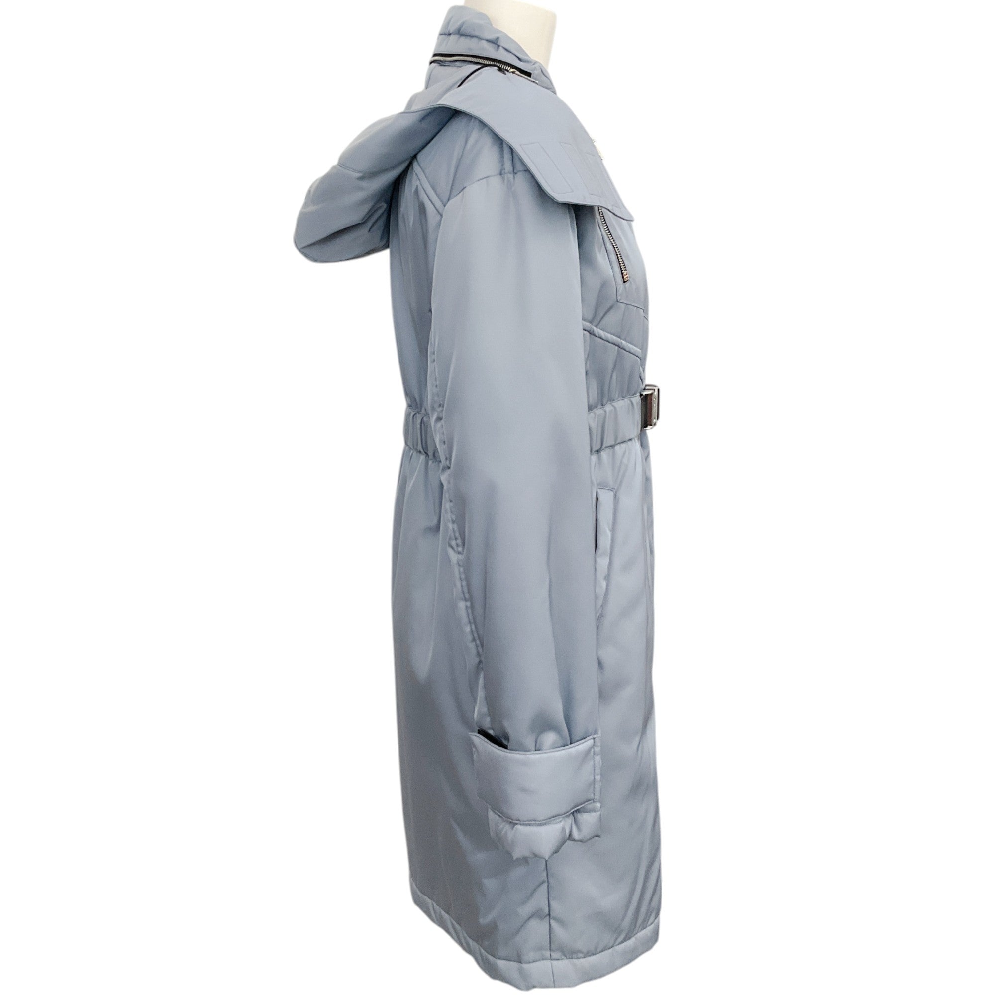Givenchy Ice Blue Windbreaker with Belt - Stylish Waterproof Jacket for Men & Women - Perfect for Outdoor Activities, Travel & Casual Wear
