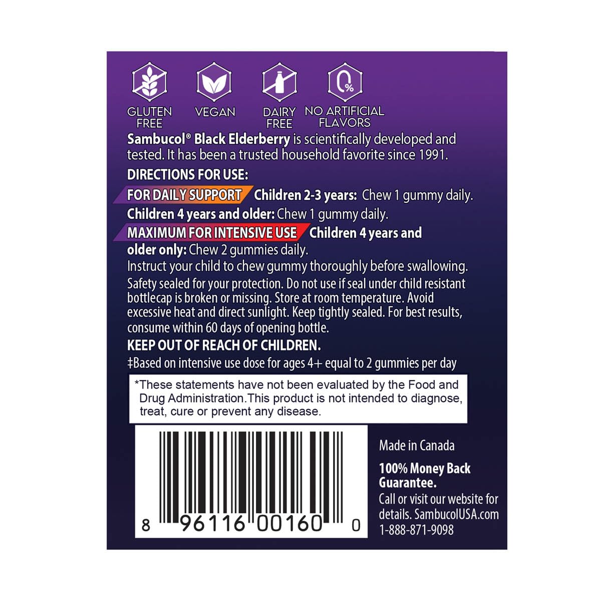 Sambucol Black Elderberry Gummies for Kids - Immune Support with Zinc & Vitamin C - 30 Count - Delicious Berry Flavor for Daily Wellness & School Days