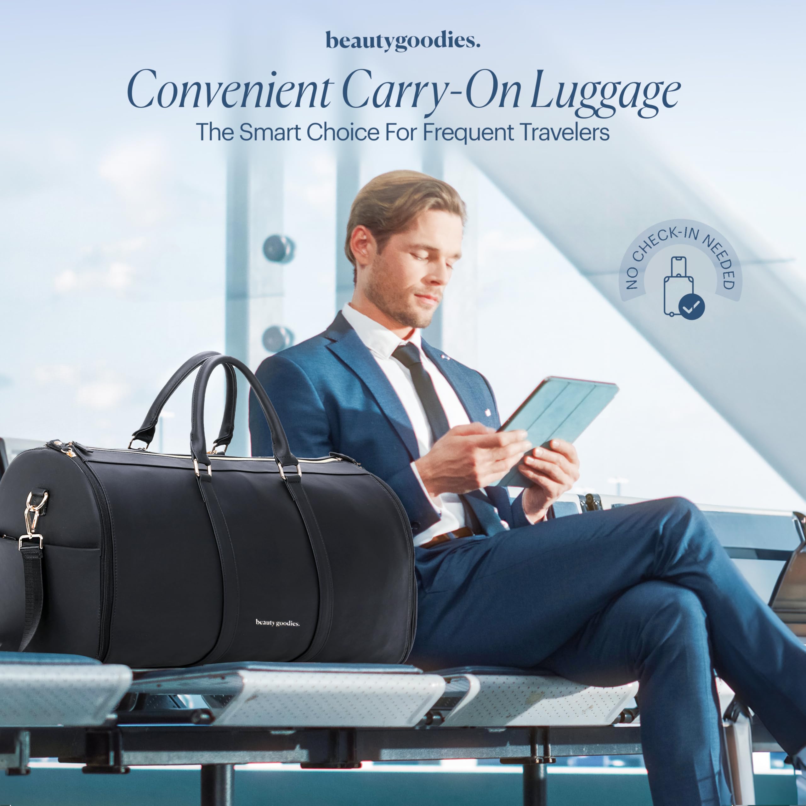 Convertible Travel Garment Bag for Suits & Dresses - Foldable Carry-On Duffle Bag with Shoulder Strap | Perfect for Business Trips, Weddings & Airplane Travel
