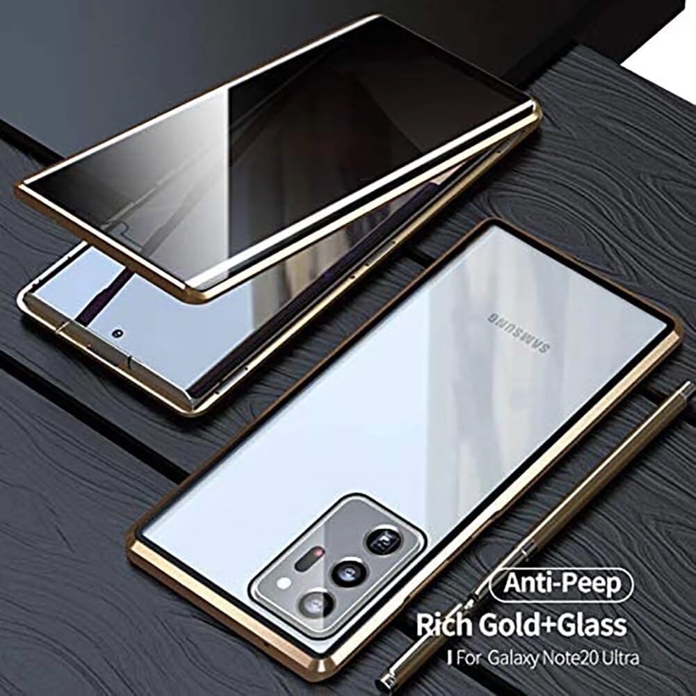 Samsung Galaxy S25 Ultra Magnetic Privacy Case - 360° Full Body Protection, Anti-Spy Tempered Glass, Magnetic Adsorption Frame, Wireless Charging Compatible - Perfect for Business Travel, Daily Commute & Privacy Protection