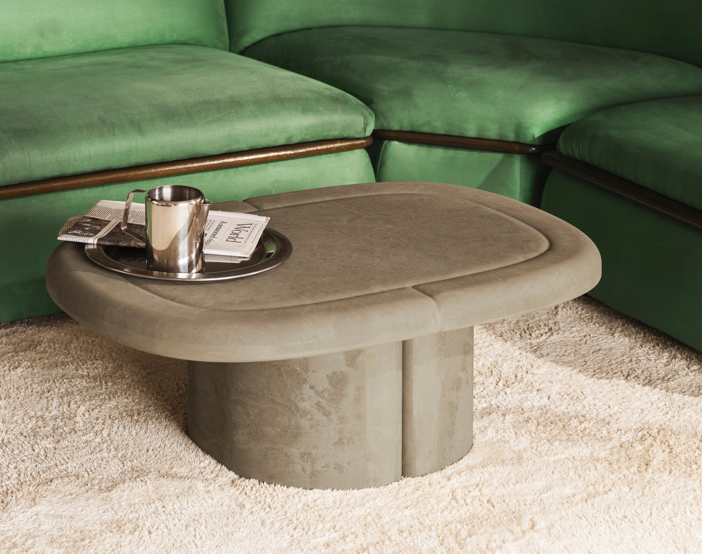 Stylish Alder Wood Oval Lounge Table by Mater - Perfect for Living Rooms, Patios & Outdoor Spaces