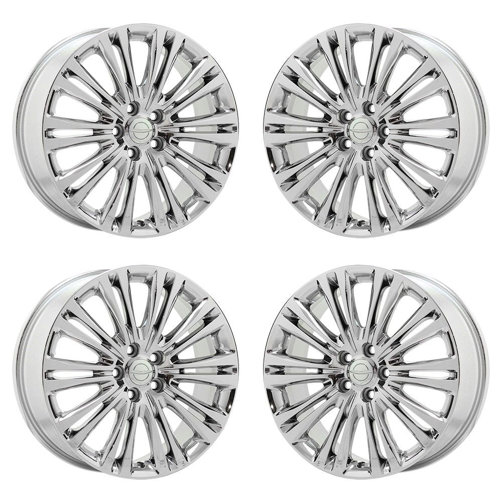19 Chrysler 300 AWD Bright Chrome Wheels Rims - OEM Factory Set 2419 EXCHANGE - Perfect for Car Upgrades & Replacement Parts