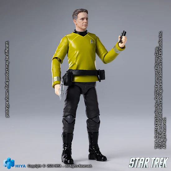 PRE ORDER 1/18 HIYA 4inch Action Figure - Exquisite Mini Series STAR TREK 2009 Captain Pike Collectible Toy | Perfect for Display, Gifts & Star Trek Fans