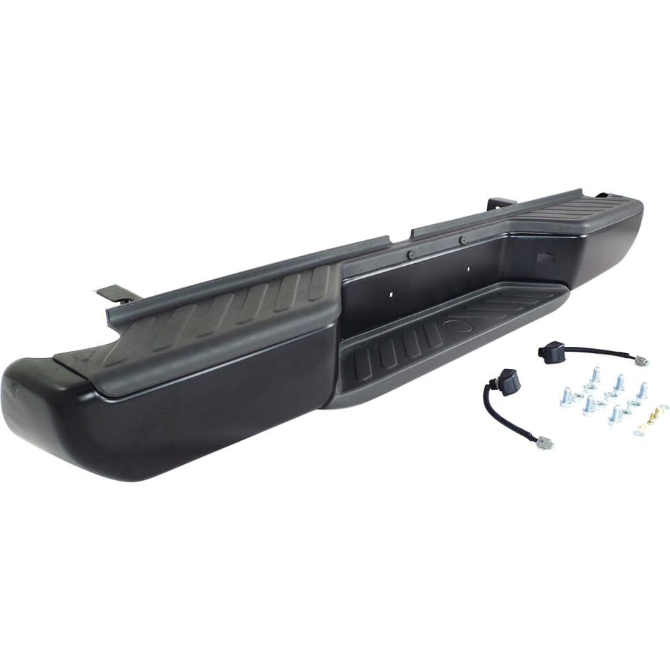 FITRITE AUTO PARTS Replacement Rear Step Bumper Assembly for 2005-2021 Nissan Frontier - Black with Pad Provision & License Plate Light (Fits 2013-2021 Models, No Rear Sensor Holes) - Perfect for Off-Roading, Truck Upgrades & Enhanced Vehicle Protection - Part# NI1103115 850229BF1D