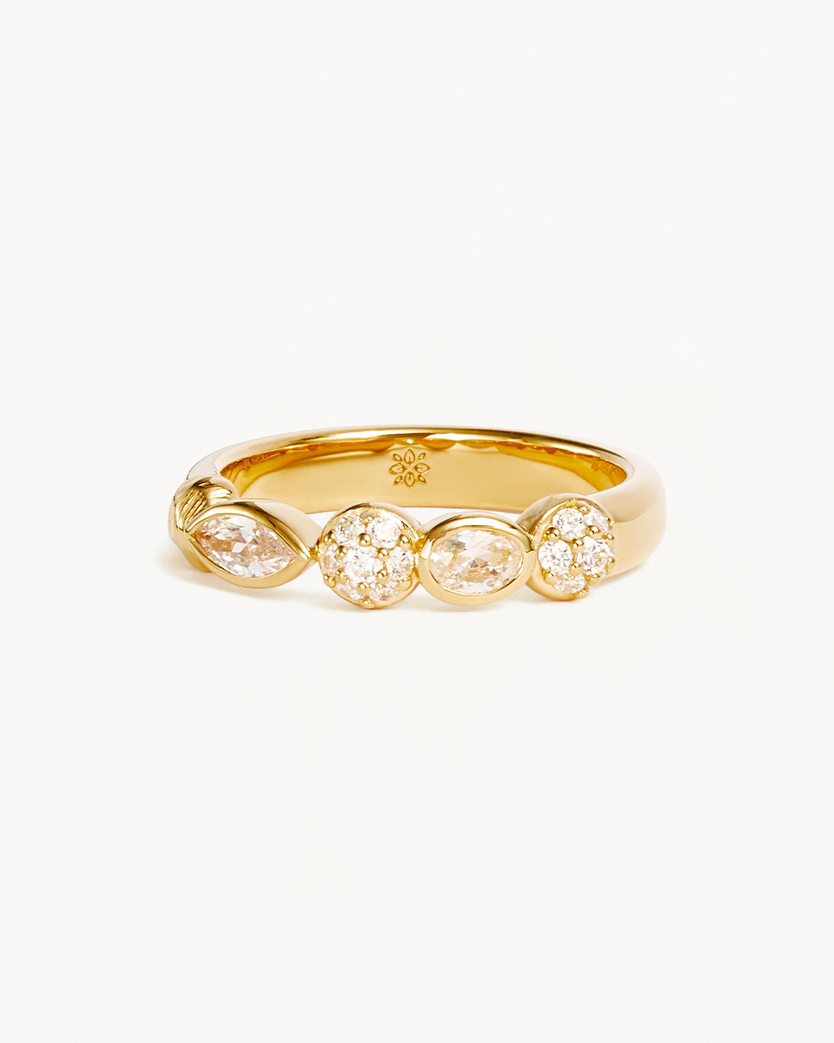 18K Gold Vermeil Eye Protection Crystal Ring - Elegant Jewelry for Women, Perfect Gift for Valentine's Day, Birthday & Special Occasions