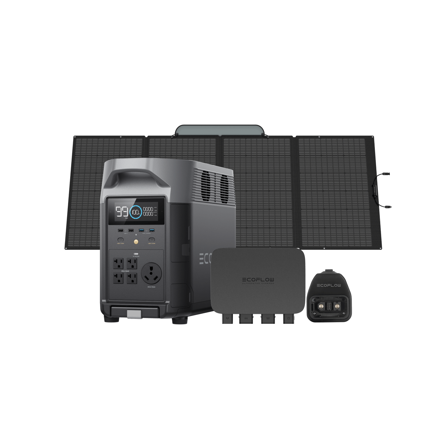 EcoFlow DELTA Pro Portable Power Station 3000W - Solar Generator for Home Backup, Camping & Outdoor Adventures - Fast Charging, High Capacity, Quiet & Eco-Friendly