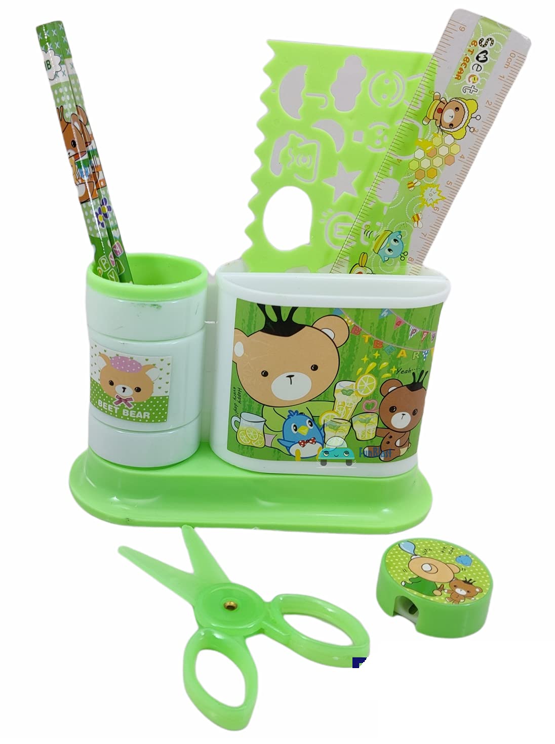 FunBlast Kids Stationery Kit - School Supplies Set for Boys & Girls, Perfect for Classroom, Homework & Art Projects - Green