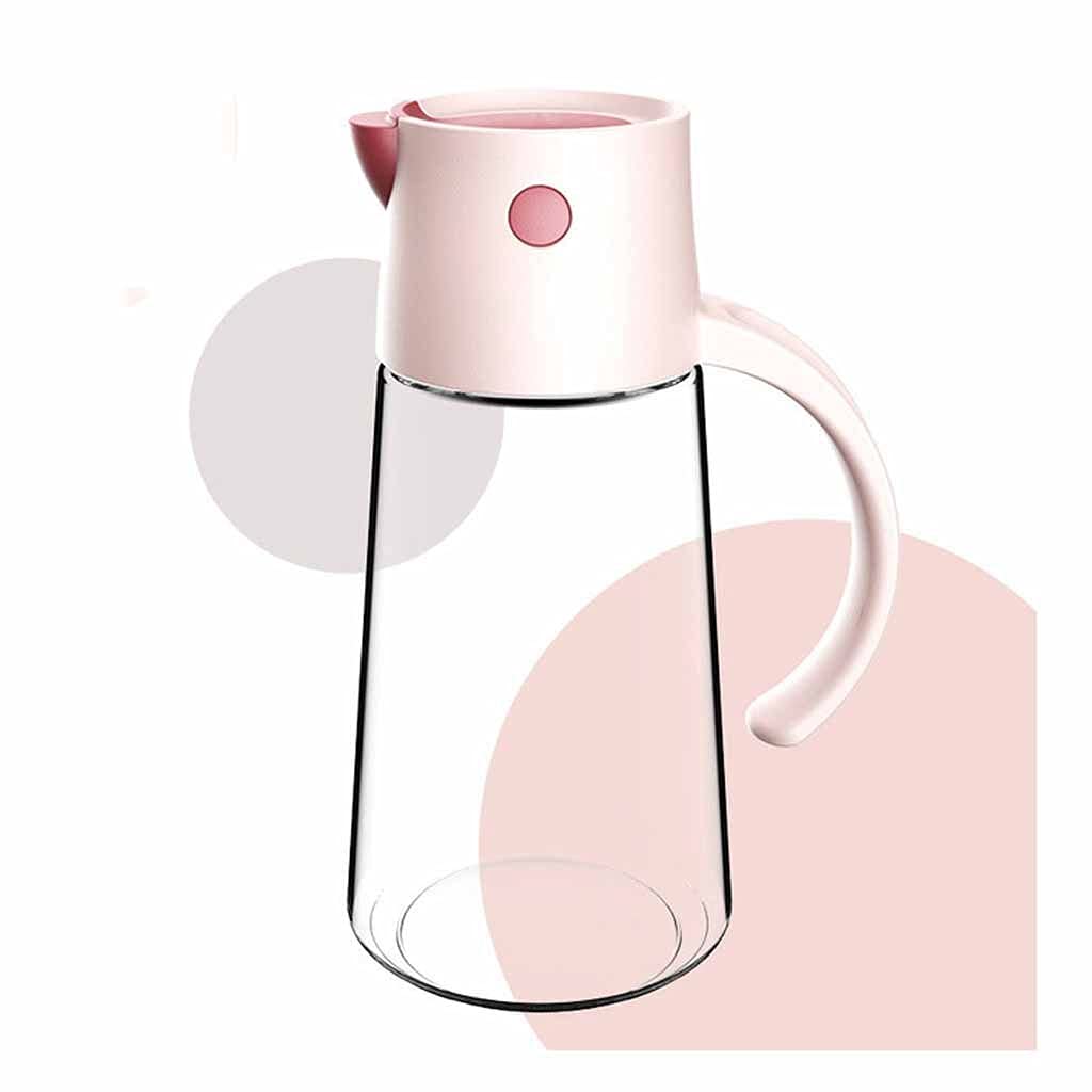 OIPYI Leak-Proof Glass Oil Dispenser Bottle for Cooking - 12oz Kitchen Seasoning Bottle for Oil, Vinegar & Sauce - Drip-Free Pour Spout, Creative Storage Container - Perfect for Salad Dressing, Baking & Meal Prep (Color: A)