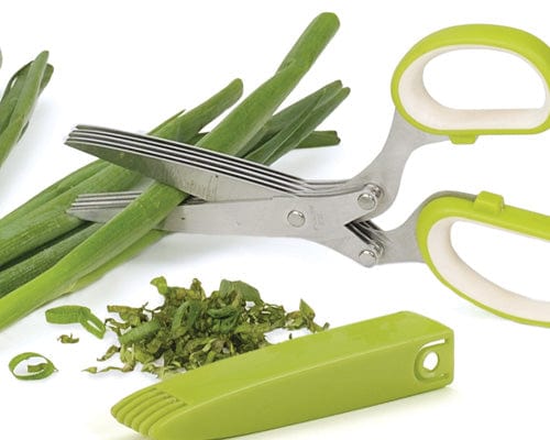 Premium RSVP Herb Shears - Sharp Stainless Steel Kitchen Scissors for Fresh Herbs, Cooking & Gardening - Perfect for Chopping Parsley, Basil, Mint & More