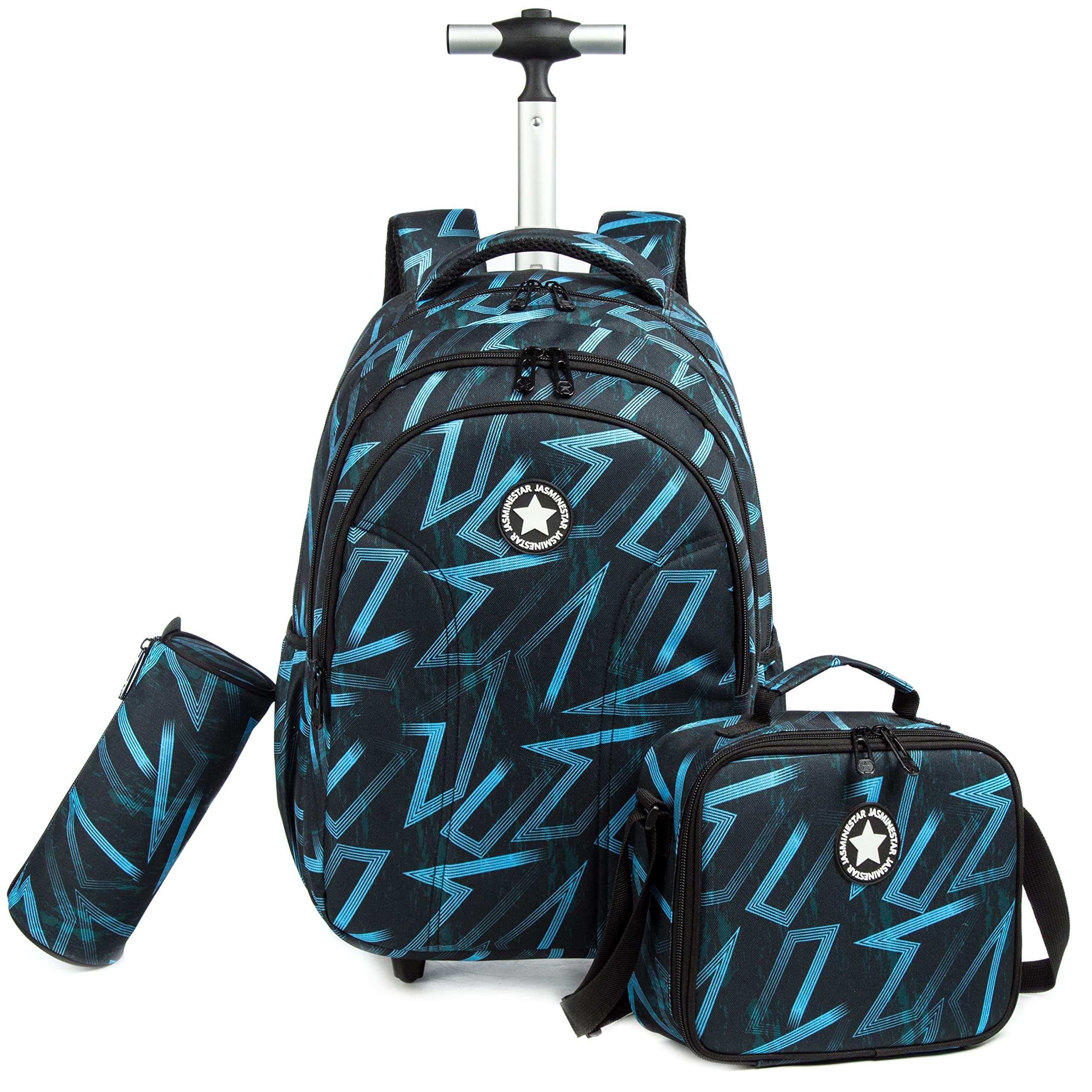 Egchescebo 17 Inch Kids Backpack for Boys - Durable School Backpack with Roulette Design, Lightweight Bookbag for Elementary Students - Perfect for School, Travel & Daily Use