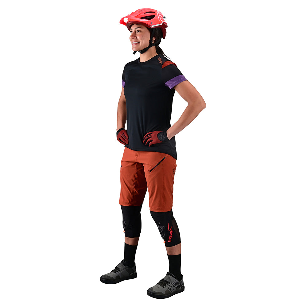 Lilium Women's Short Sleeve Jersey Rugby Shirt in Black - Perfect for Casual Wear, Sports & Outdoor Activities