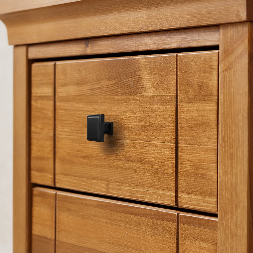 Black Square Cabinet Knobs 1.34
