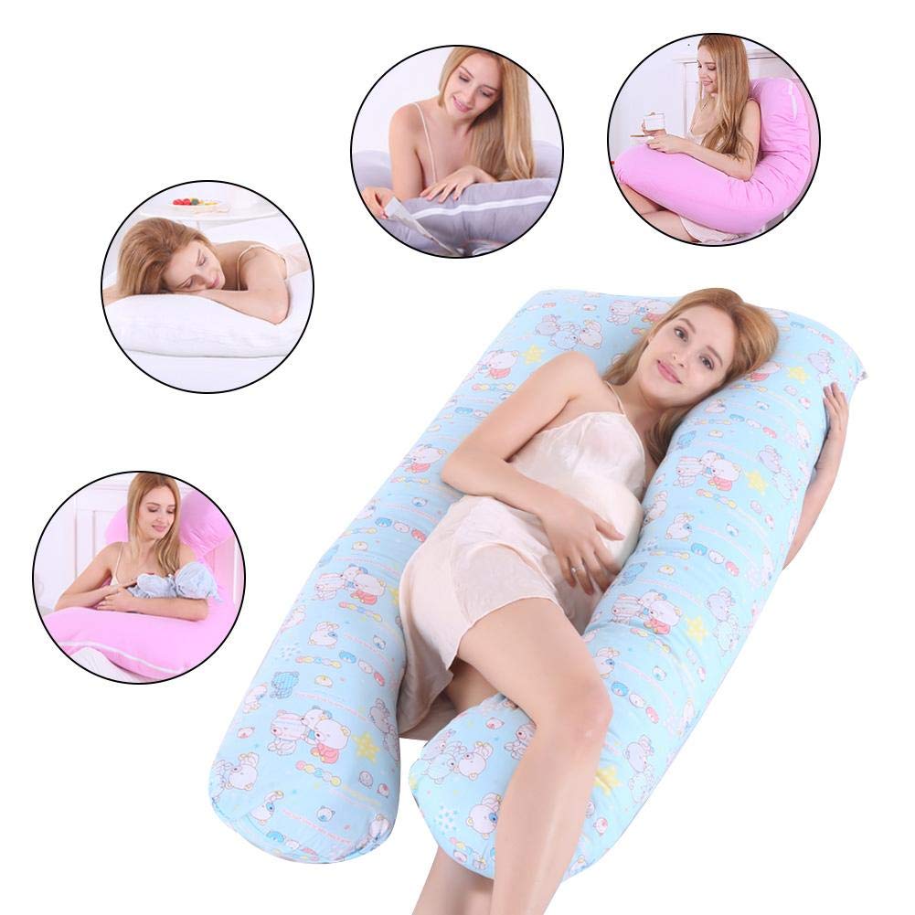 **U-Shaped Maternity Pillowcase for Pregnancy - Soft Zippered Replacement Cover for Standard U-Shaped Body Pillows (Pink) - Perfect for Back Support, Side Sleeping & Comfort During Pregnancy**