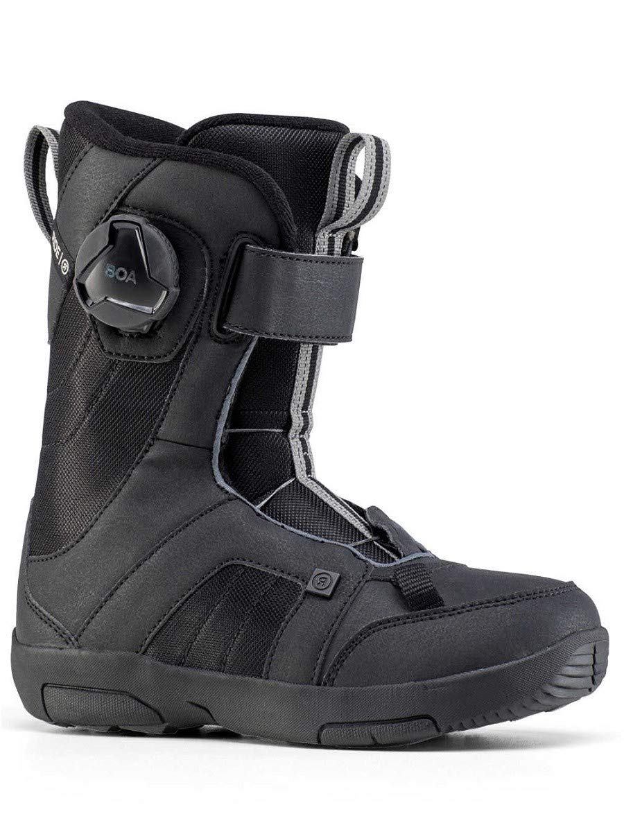 Norris Youth Snowboard Boots for Kids - Black (Size 13K) | Warm, Comfortable & Durable Winter Snowboarding Shoes for Boys & Girls | Perfect for Ski Resorts, Snow Parks & Mountain Adventures