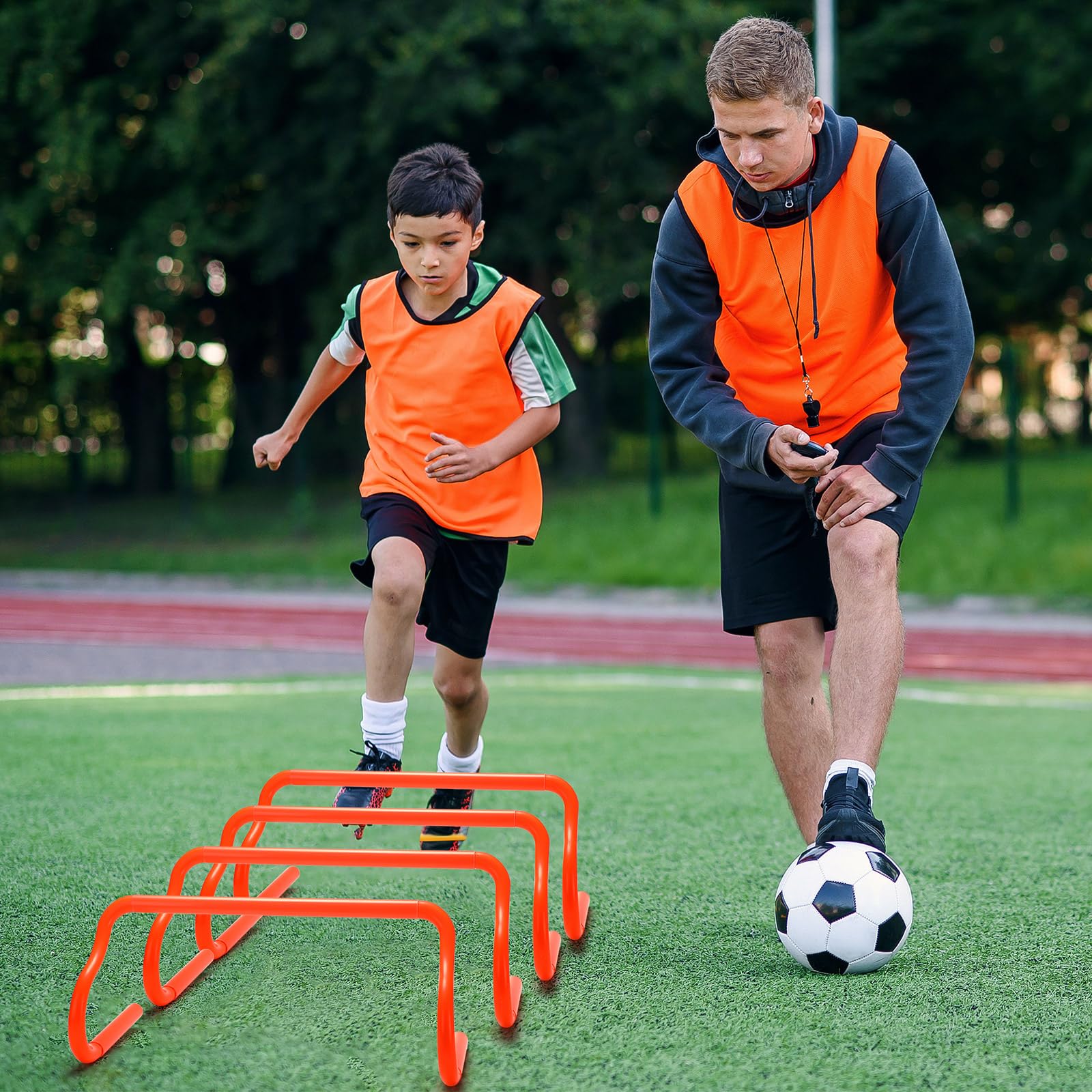 5 Pcs Speed Agility Training Hurdles - Durable Detachable for Soccer Basketball Athletes - Perfect for Plyometric Drills & Speed Training