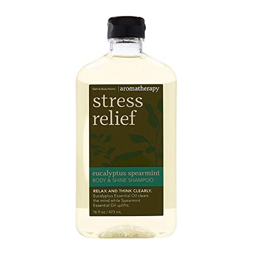 Bath & Body Works Stress Relief Eucalyptus Spearmint Shampoo - 16 Fl Oz for Hair Care & Shine | Relaxing Aromatherapy for Shower & Bath Time