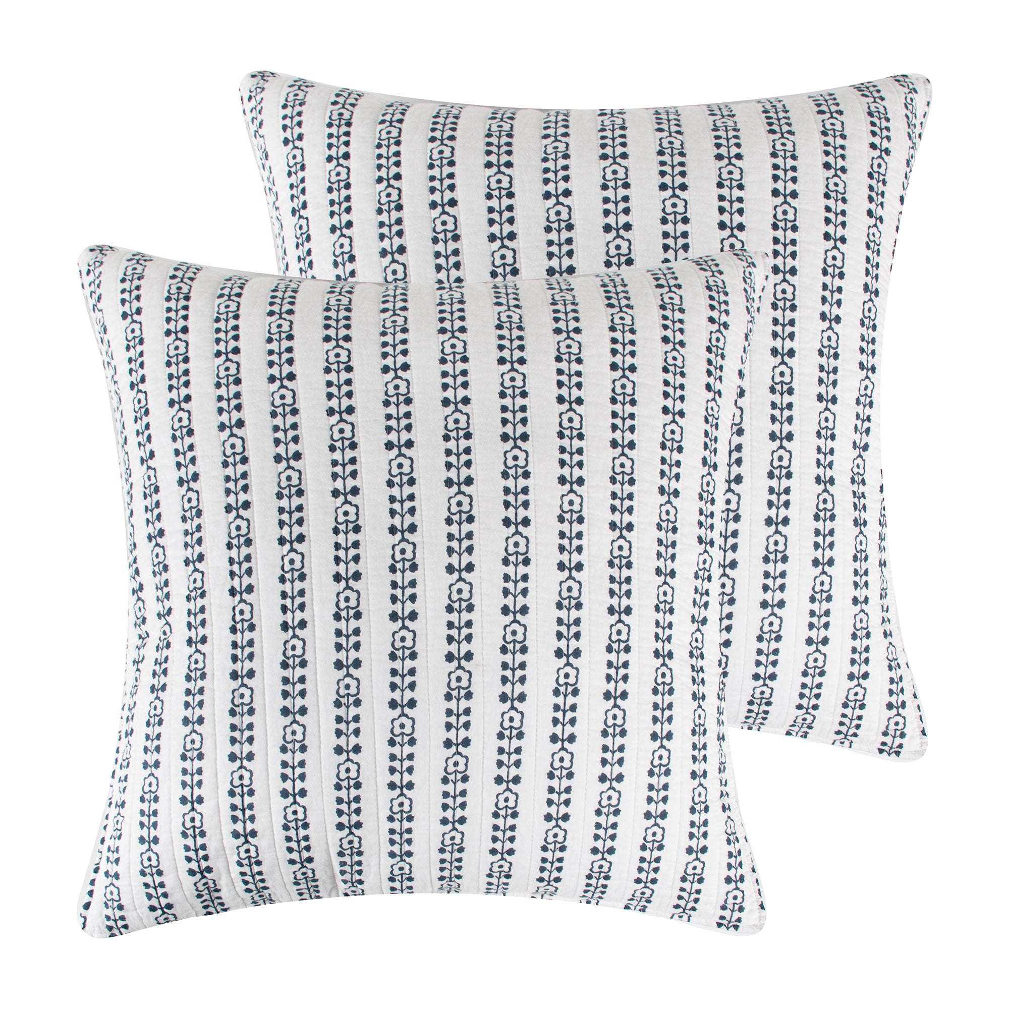 Diella Euro Sham Set of 2 - Premium Decorative Pillow Covers for Bedroom & Living Room - Soft & Stylish Home Decor Accessories