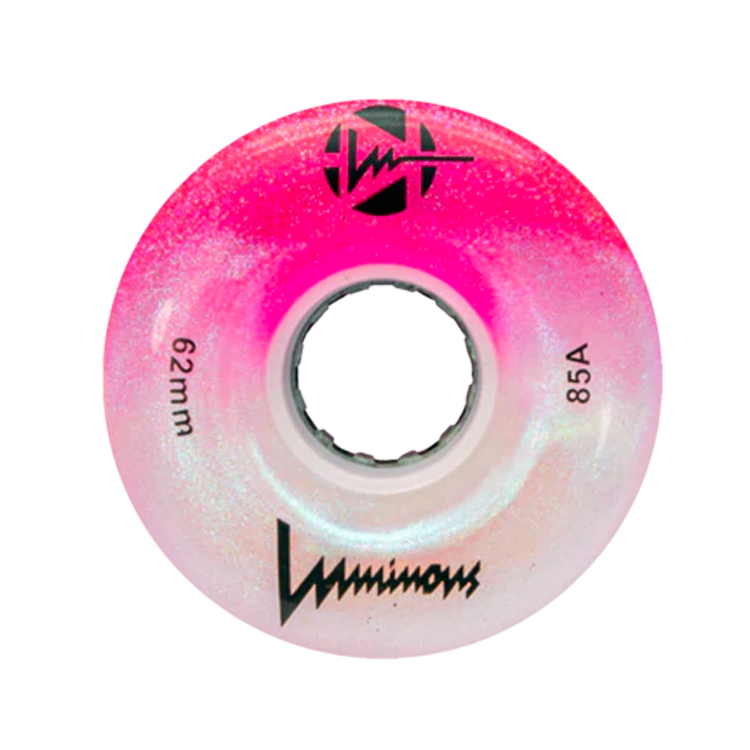 Glitter Split Luminous Light Up Wheels 62mm x 35mm - Perfect for Skateboards, Longboards & Roller Skates at Night