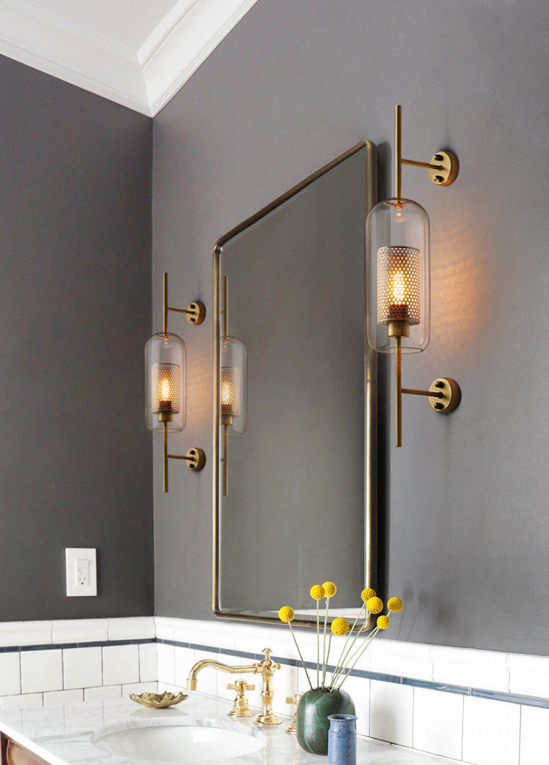 Chiswick Glass Wall Lamp - Modern LED Sconce Light for Living Room, Bedroom, and Hallway - Elegant Home Decor Lighting Fixture