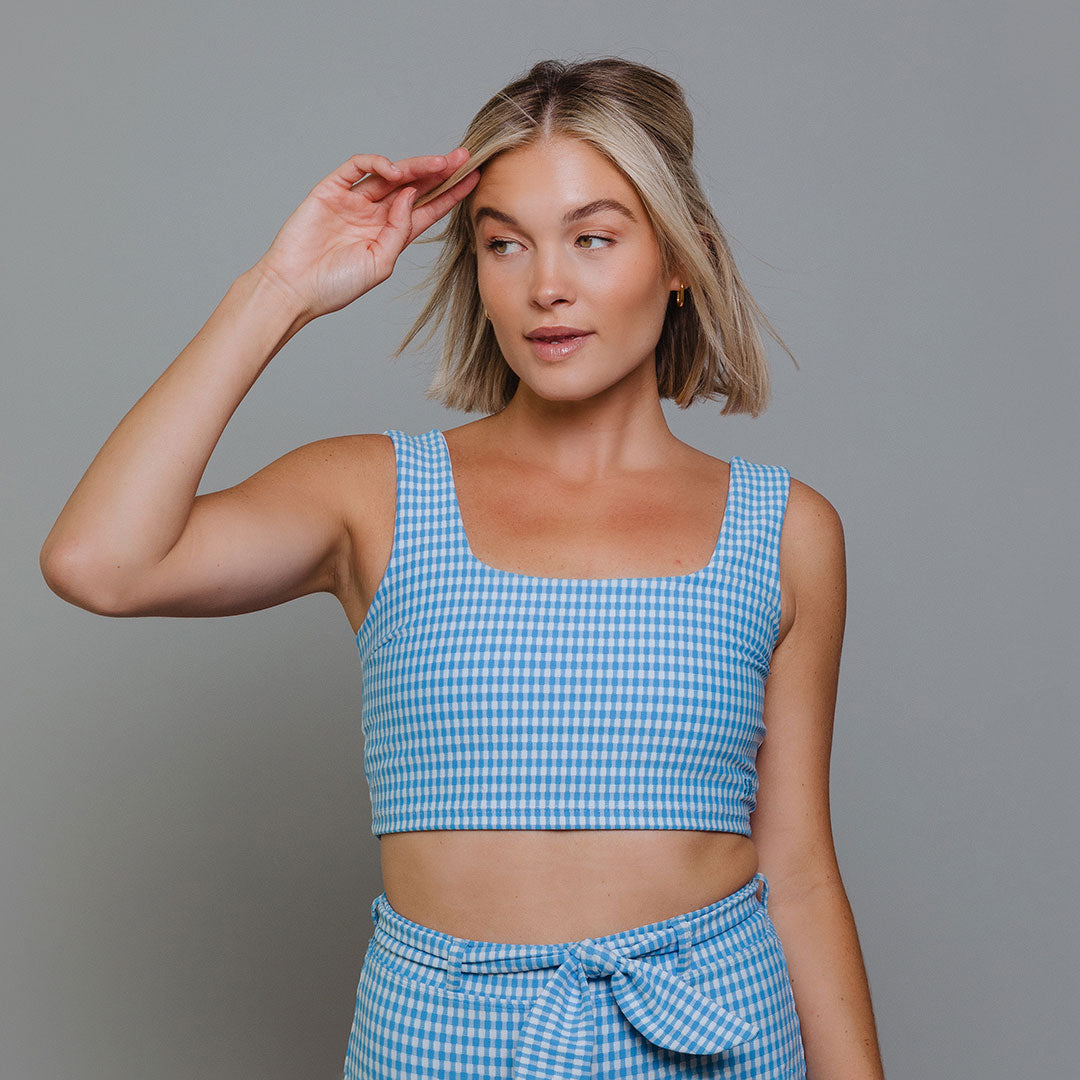 Bluebell Olivia Swim Crop Top - Women's Fashion Swimwear for Beach & Pool - Perfect for Summer Vacations, Swim Parties & Water Sports